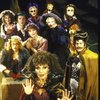 Actress Cleo Laine (Front) w. cast in a scene fr. the National Tour of the Broadway musical "Into the Woods."