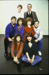 Actors (Front L-R) Kathleen Rowe McAllen & Mary Gordon Murray; (Center L-R) Chuck Wagner, Cleo Laine, Charlotte Rae & Ray Gill; (Top L-R) Robert Duncan McNeill & Rex Robbins in a rehearsal shot fr. the National Tour of the Broadway musical "Into the Woods." (New York)