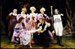 Actors (Front) Jill Geddes & Chuck Wagner; (Top L-R) Don Crosby, Judy McLane, Danette Cuming, Jo Ann Cunningham & Stuart Zagnit in a scene fr. the replacement cast of the National Tour of the Broadway musical "Into the Woods." (Wilmington)