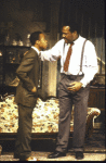 Actors (L-R) Akili Prince and Frankie Faison in a scene from the New York Shakespeare Festival's production of the play "The Forbidden City." (New York)