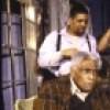 Actors (L-R) P. Jay Sidney, Cortez Nance, Jr., Guy Davis, Gloria Foster and Akili Prince in a scene from the New York Shakespeare Festival's production of the play "The Forbidden City." (New York)
