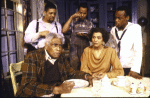 Actors (L-R) P. Jay Sidney, Cortez Nance, Jr., Guy Davis, Gloria Foster and Akili Prince in a scene from the New York Shakespeare Festival's production of the play "The Forbidden City." (New York)