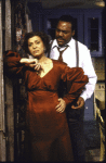 Actors Gloria Foster and Frankie Faison in a scene from the New York Shakespeare Festival's production of the play "The Forbidden City." (New York)