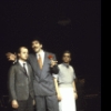 Actors (L-R) Brian Reddy, Charles Shaw-Robinson and Daniel Corcoran in a scene from the revival of the Broadway musical "The Cradle Will Rock." (New York)