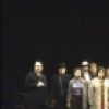 Actor Randle Mell (C) with cast in a scene from the revival of the Broadway musical "The Cradle Will Rock." (New York)