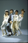 Actors (L-R) Kay Cole, James Lecesne, Judy Gibson and Vanessa Williams in a scene from the Off-Broadway musical "One Man Band." (New York)