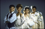 Actors (L-R) James Lecesne, Vanessa WIlliams, Kay Cole and Judy Gibson in a scene from the Off-Broadway musical "One Man Band." (New York)