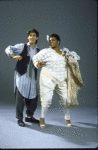 Actors Judy Gibson and James Lecesne in a scene from the Off-Broadway musical "One Man Band." (New York)