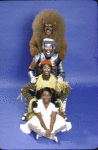 Actors (Top-Bottom) Ken Prymus, Ben Harney, Gregg Burge & Stephanie Mills in a publicity shot fr. the replacement cast of the Broadway musical "The Wiz." (New York)