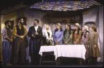 Actors (L-R) Jack Kenny, Gary Schwartz, Topol, Marcia Lewis, Sharon Lawrence, Tia Riebling, Jennifer Prescott, Kathy St. George and Judy Dodd in a scene from the revival of the Broadway musical "Fiddler on the Roof." (Detroit)