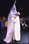 Actors (Front) Jeri Sager and Topol w. cast in a scene from the revival of the Broadway musical "Fiddler on the Roof." (Detroit)