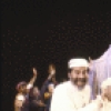 Actors (Front L-R) Topol, Marcia Lewis and Jeri Sager w. cast in a scene from the revival of the Broadway musical "Fiddler on the Roof." (Detroit)