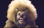 Actor Ted Ross in a scene fr. the Broadway musical "The Wiz." (New York)