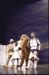 Actors (L-R) Hinton Battle, Stephanie Mills, Ted Ross & Tiger Haynes in a scene fr. the Broadway musical "The Wiz." (New York)