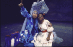 Actresses (L-R) Clarice Taylor & Stephanie Mills in a scene fr. the Broadway musical "The Wiz." (New York)