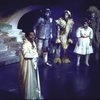 Actors (L-R) Andre De Shields, Tiger Haynes, Hinton Battle, Stephanie Mills & Ted Ross in a scene fr. the Broadway musical "The Wiz." (New York)
