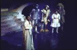 Actors (L-R) Andre De Shields, Tiger Haynes, Hinton Battle, Stephanie Mills & Ted Ross in a scene fr. the Broadway musical "The Wiz." (New York)