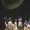 Actor Trey Wilson (R) with cast in a scene from the Broadway musical "The First." (New York)