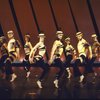 Actors (L-R) Karen G. Burke, Gregory B. Drotar, Gail Benedict, Ann Reinking, Sandahl Bergman, Jill Cook, Blane Savage & Edward Love in a scene fr. the Broadway musical "Dancin'."