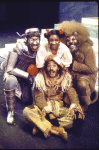 Actors (L-R) Tiger Haynes, Stu Gilliam (who was replaced prior to Broadway opening), Stephanie Mills & Ted Ross in a scene fr. the Broadway musical "The Wiz." (New York)