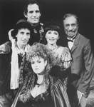 (L-R) Actors Chip Zien, Robert Westenberg, Bernadette Peters, Joanna Gleason and Tom Aldredge in a scene from the "American Playhouse" TV production of the Broadway musical "Into The Woods.".