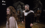 Actors Martha Henry & Philip Bosco in a scene fr. the Lincoln Center Rep. production of the play "Antigone." (New York)