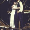 Actors Linda Ronstadt & Kevin Kline in a scene fr. the New York Shakespeare Festival's production of the musical "The Pirates of Penzance." (New York)