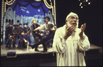 Actor George Rose (R) w. cast in a scene fr. the New York Shakespeare Festival's production of the musical "The Pirates of Penzance." (New York)