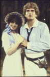 Actors Linda Ronstadt & Rex Smith in a scene fr. the New York Shakespeare Festival's production of the musical "The Pirates of Penzance." (New York)