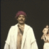 Actor Raul Julia (L) with cast in a scene from the New York Shakespeare Festival's production of the play "The Tempest." (New York)
