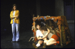 Actresses (L-R) Deborah Findlay, Carole Hayman and Lou Wakefield in a scene from the New York Shakespeare Festival's production of the play "Top Girls." (New York)