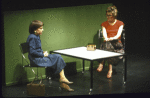 Actresses (L-R) Linda Hunt and Donna Bullock in a scene from the New York Shakespeare Festival's production of the play "Top Girls." (New York)