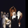 Actors Randy Quaid (4R), F. Murray Abraham (3R) and Joseph Wiseman (R) with cast in a scene from the New York Shakespeare Festival's production of the play "The Golem." (New York)