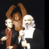 Actors (L-R) Joseph Wiseman, Randy Quaid and F. Murray Abraham in a scene from the New York Shakespeare Festival's production of the play "The Golem." (New York)