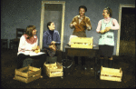 Actresses (L-R) Amelda Brown, Linda Bassett, Cecily Hobbs and Tricia Kelly in a scene from the NY Shakespeare Festival production of the play "Fen." 