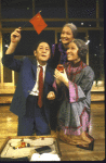 Actors (L-R) Victor Wong, Tina Chen and June Kim in a scene from the New York Shakespeare Festival's production of the play "Family Devotions." (New York)