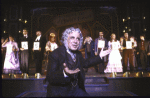 Actor George Rose (C) with cast in a scene from the New York Shakespeare Festival's production of the musical "The Mystery of Edwin Drood." (New York)