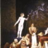 Actors Howard McGillin (rear C) and Cleo Laine (2R) with cast in the "opium den" scene from the New York Shakespeare Festival's production of the musical "The Mystery of Edwin Drood." (New York)