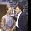 (L-R) Actor Joel Grey and producer Joseph Papp in a publicity shot from the replacement cast of the New York Shakespeare Festival's production of the play "The Normal Heart." (New York)