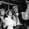 Andy Gibb, Pam Dawber, and Barry Bostwick in scene from New York Shakespeare Festival's production of "The Pirates of Penzance"
