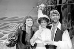 (L-R) Actors Andy Gibb, Maureen McGovern and Barry Bostwick in scene from New York Shakespeare Festival's production of "The Pirates of Penzance"