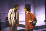 Actors Sandra Bullock and Daniel Ahearn in a scene from the WPA Theatre's production of the play "No Time Flat." (New York)