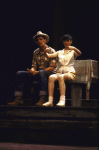 Actors Royana Black and Mark Metcalf in a scene from the WPA Theatre's production of the play "Trinity Site." (New York)
