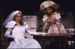 Actresses (L-R) Laila Robins and Kyra Sedgwick in a scene from the WPA Theatre's production of the play "Maids of Honor." (New York)