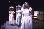 Actresses (L-R) Kyra Sedgwick, Elizabeth McGovern and Laila Robins in a scene from the WPA Theatre's production of the play "Maids of Honor." (New York)