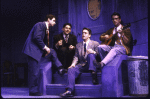 Actors (L-R) Dan Futterman, Danny Zorn, Lenny Venito and Aaron Harnick in a scene from the WPA Theatre's production of the play "Club Soda." (New York)
