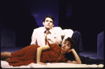 Actors Alanna Ubach and Dan Futterman in a scene from the WPA Theatre's production of the play "Club Soda." (New York)