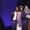Actors (L-R) Aaron Harnick, Patricia Mauceri, Dan Futterman, Alanna Ubach, Danny Zorn, Katherine Hiler and Lenny Venito in a scene from the WPA Theatre's production of the play "Club Soda." (New York)