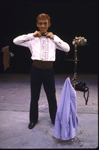 Actor Russ Thacker in a scene fr. the Broadway musical "Do Black Patent Leather Shoes Really Reflect Up?." (New York)
