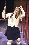 Actress Maureen Moore in a scene fr. the Broadway musical "Do Black Patent Leather Shoes Really Reflect Up?." (New York)